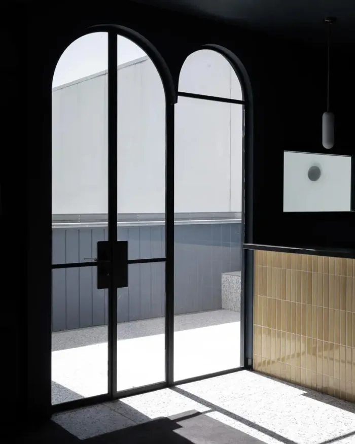 Arched steel doors. - Image 2