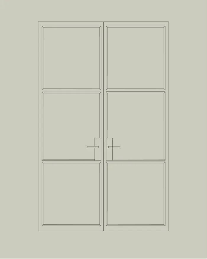 Double steel doors.