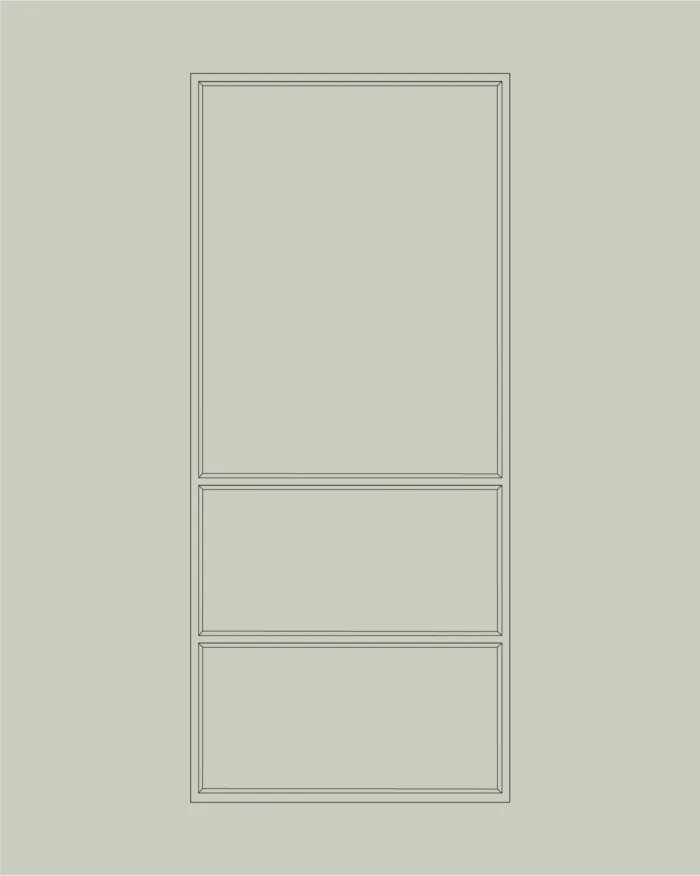 Fixed steel windows.