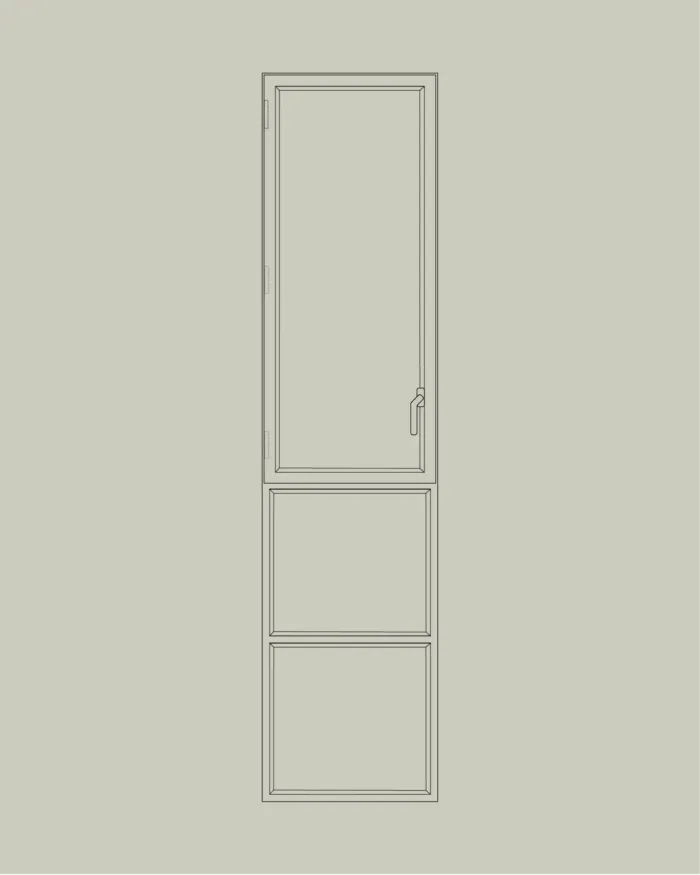 Casement steel windows.