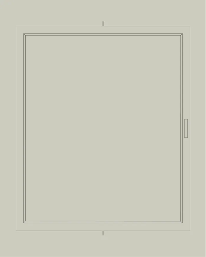 Pivot steel windows.