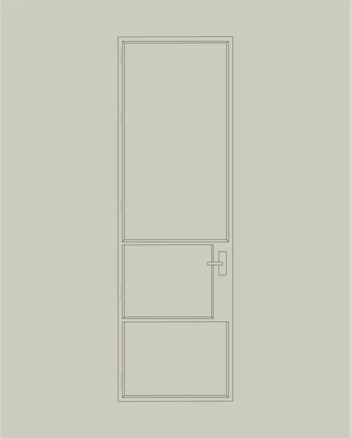 Single steel doors.