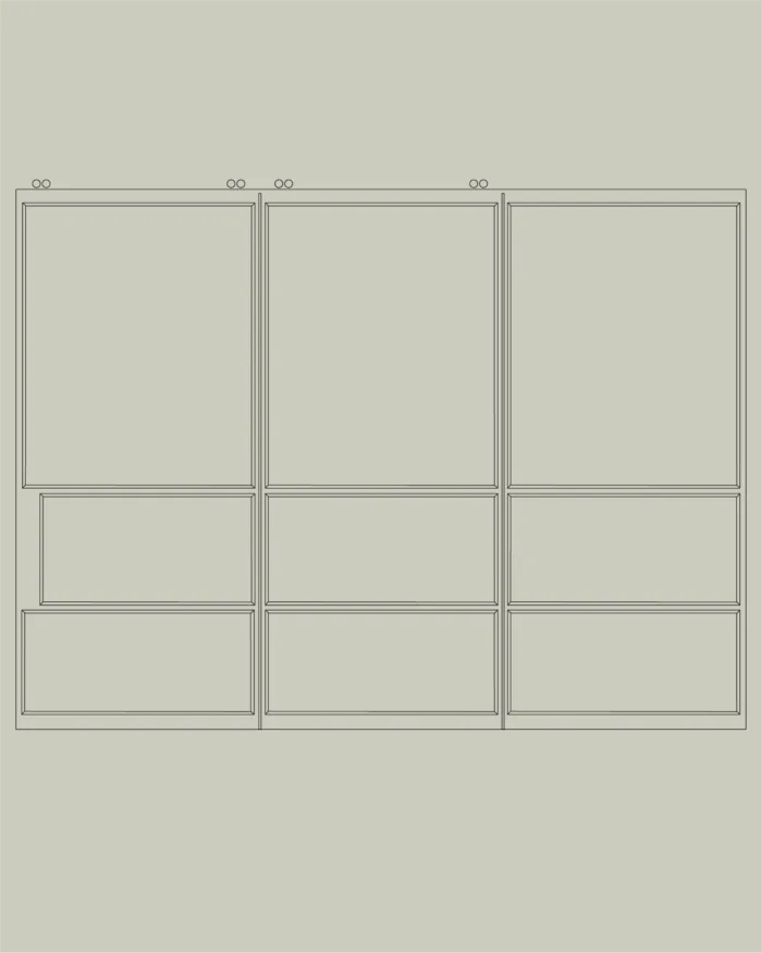 Sliding steel doors.
